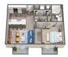 1 Bed 1.5 Bath Floor Plan 1 Bed 1.5 Bath Floor Plan at Mosaic at Oak Creek, Bonita Springs, FL, 34135